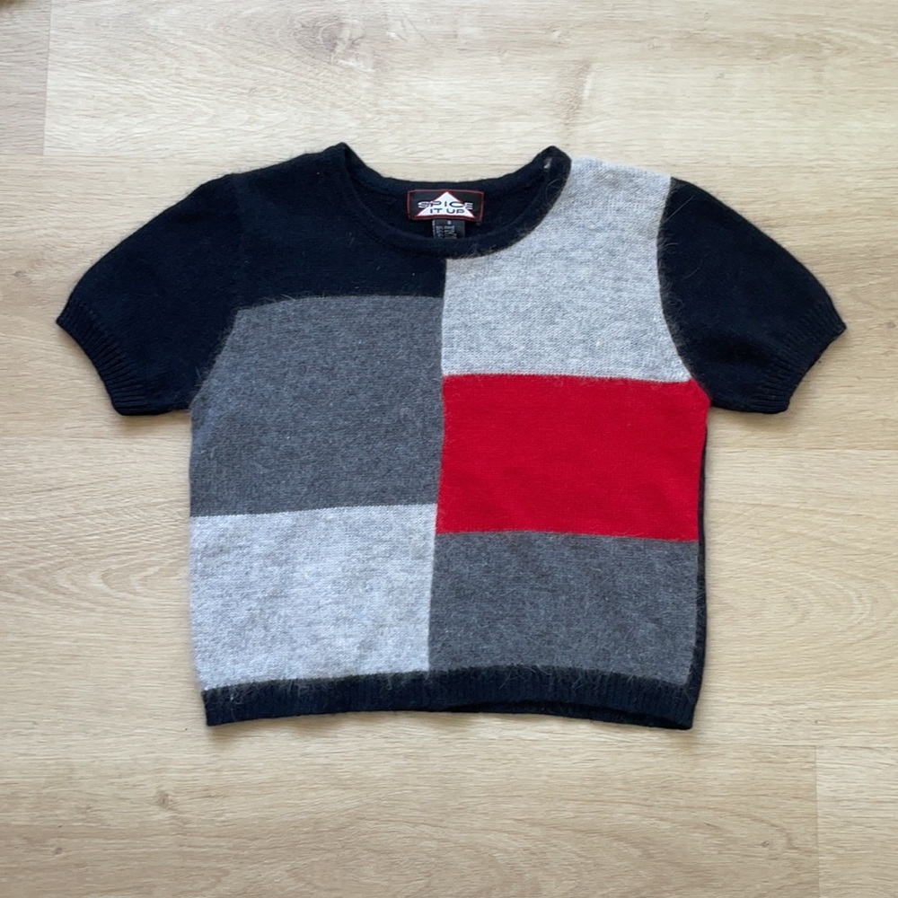 colorblock knit top